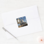 Een uitzicht Space Shuttle Atlantis op Lancering P Vierkante Sticker (Envelop)