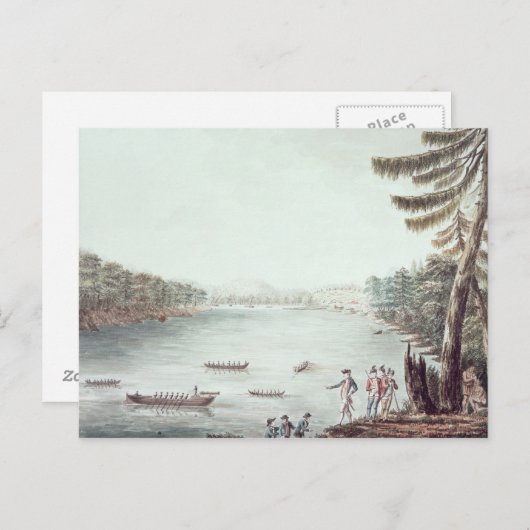 Een Uitzicht Ticonderoga vanaf een punt Briefkaart (Voorkant / Achterkant)