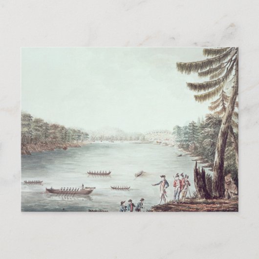 Een Uitzicht Ticonderoga vanaf een punt Briefkaart (Voorkant)