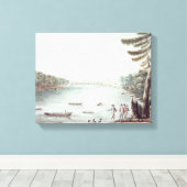 Een Uitzicht Ticonderoga vanaf een punt Canvas Afdruk (Insitu (Houten vloer))