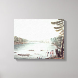 Een Uitzicht Ticonderoga vanaf een punt Canvas Afdruk
