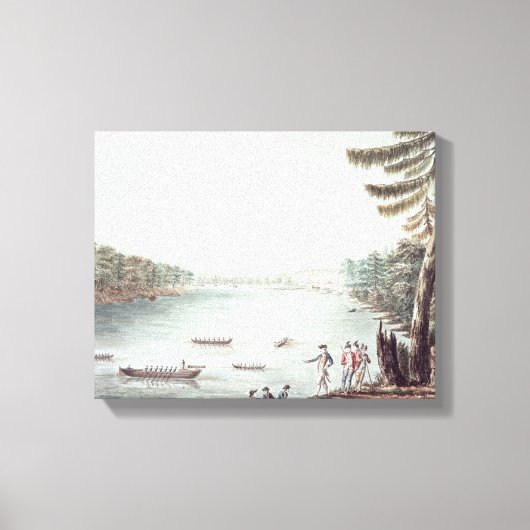 Een Uitzicht Ticonderoga vanaf een punt Canvas Afdruk (Voorkant)