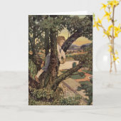 Een Uitzicht uit de bomen van Jessie Willcox Smith Kaart (Gele Bloem)