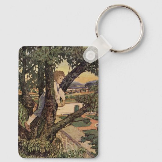 Een Uitzicht uit de bomen van Jessie Willcox Smith Sleutelhanger (Achterkant)