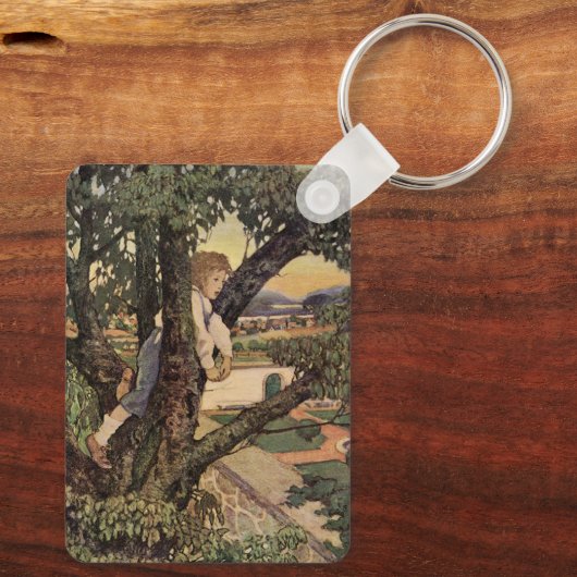 Een Uitzicht uit de bomen van Jessie Willcox Smith Sleutelhanger (Achterkant)