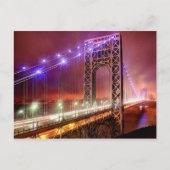 Een uitzicht uit Fort Lee met een winderige regena Briefkaart (Voorkant)