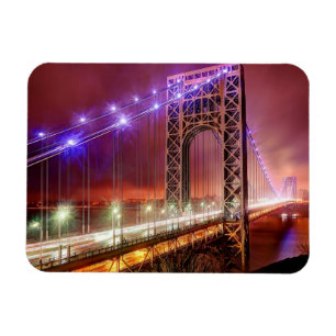 Een uitzicht uit Fort Lee met een winderige regena Magneet