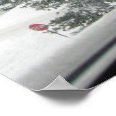 Een Uitzicht uit het raam van de sneeuwbedekking E Poster (Hoek)