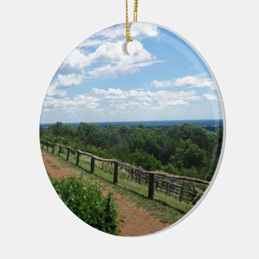 Een Uitzicht uit Monticello Keramisch Ornament (Links)