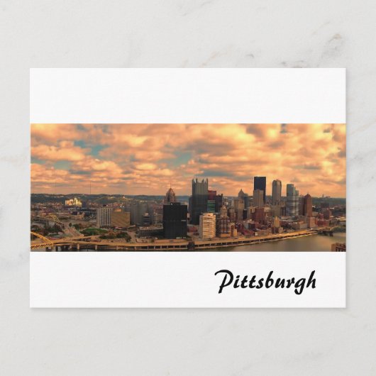 Een Uitzicht uit Mt Washington in Pittsburgh Briefkaart (Voorkant)