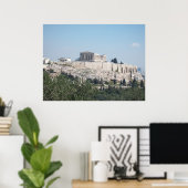 Een uitzicht van Acropolis uit Filopappou Hill Poster (Thuiskantoor)