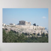 Een uitzicht van Acropolis uit Filopappou Hill Poster (Voorkant)