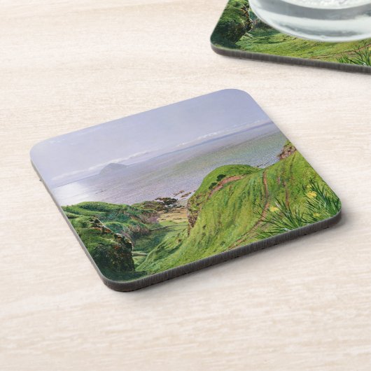 Een Uitzicht van Ailsa Craig en het eiland Arran,  Bier Onderzetter (Linkerzijde)