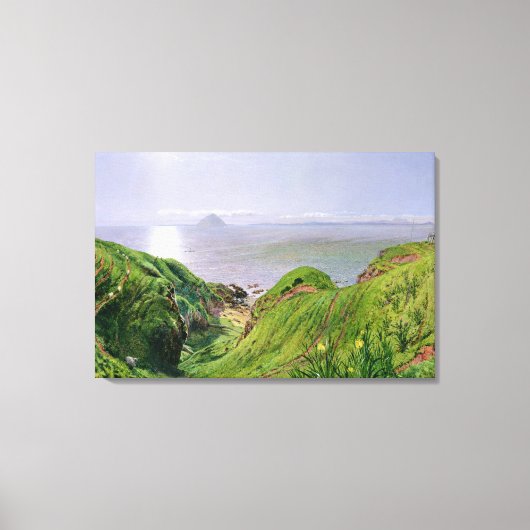 Een Uitzicht van Ailsa Craig en het eiland Arran,  Canvas Afdruk (Voorkant)