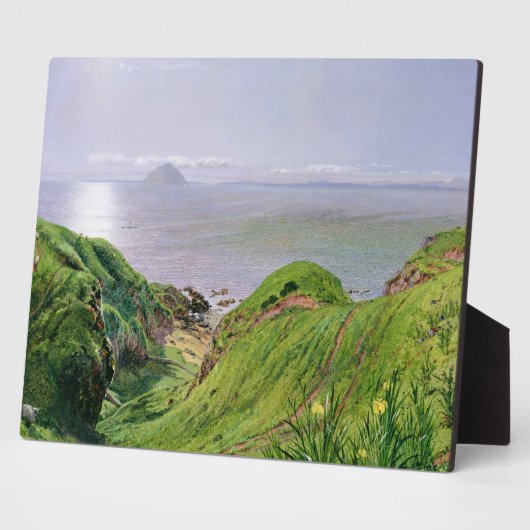 Een Uitzicht van Ailsa Craig en het eiland Arran, Fotoplaat (Zijkant)