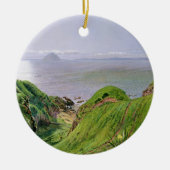 Een Uitzicht van Ailsa Craig en het eiland Arran,  Keramisch Ornament (Voorkant)