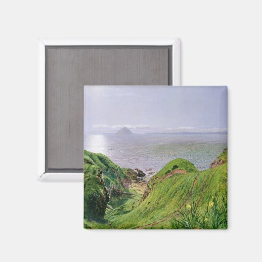 Een Uitzicht van Ailsa Craig en het eiland Arran,  Magneet (Voorkant / Achterkant)