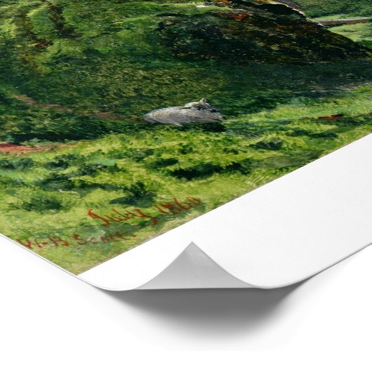 Een Uitzicht van Ailsa Craig en het eiland Arran,  Poster (Hoek)