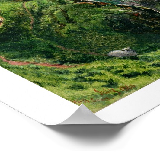 Een Uitzicht van Ailsa Craig en het eiland Arran,  Poster (Hoek)