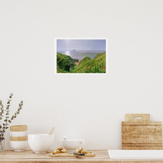 Een Uitzicht van Ailsa Craig en het eiland Arran,  Poster (Keuken)