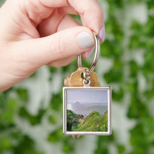 Een Uitzicht van Ailsa Craig en het eiland Arran,  Sleutelhanger (Hand)
