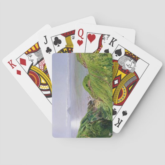 Een Uitzicht van Ailsa Craig en het eiland Arran,  Speelkaarten (Achterkant)