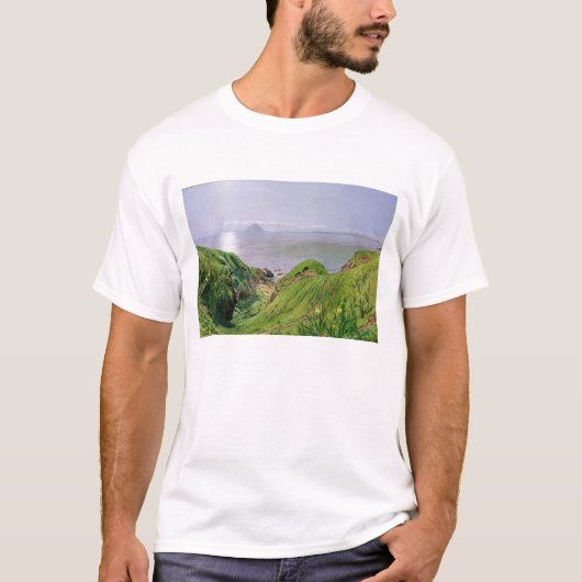 Een Uitzicht van Ailsa Craig en het eiland Arran,  T-shirt (Voorkant)