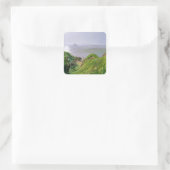 Een Uitzicht van Ailsa Craig en het eiland Arran,  Vierkante Sticker (Tas)