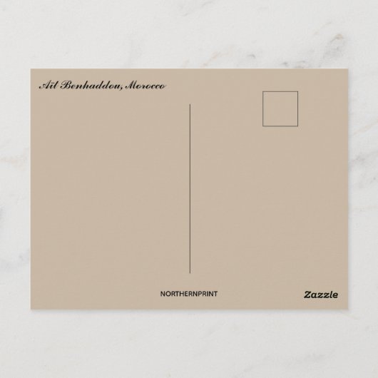 Een Uitzicht van Aït Benhaddou Marokko Briefkaart (Achterkant)
