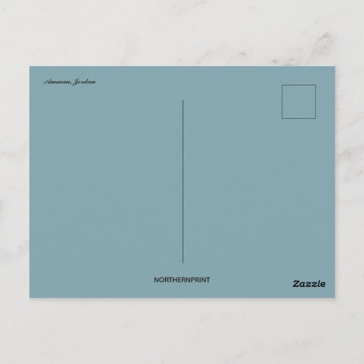 Een Uitzicht van Amman Jordan met vlag Briefkaart (Achterkant)