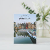 Een Uitzicht van Amsterdam Nederland Briefkaart (Staand voorkant)