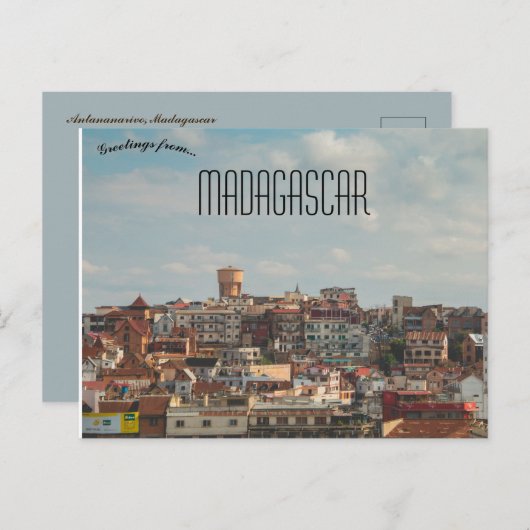 Een Uitzicht van Antananarivo Madagaskar Briefkaart (Voorkant / Achterkant)