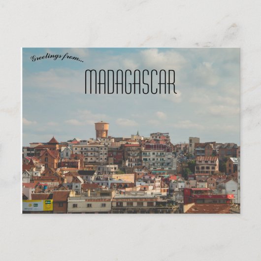 Een Uitzicht van Antananarivo Madagaskar Briefkaart (Voorkant)