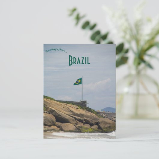 Een Uitzicht van Arpoador in Rio de Janeiro Briefkaart (Staand voorkant)