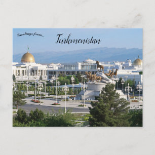 Een Uitzicht van Ashgabat Turkmenistan Briefkaart