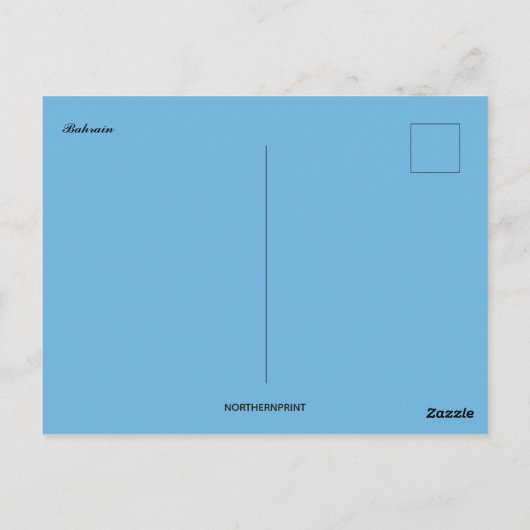 Een Uitzicht van Bahrein Briefkaart (Achterkant)