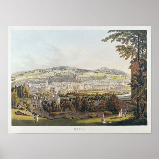 Een Uitzicht van Bath, 1817 Poster (Voorkant)