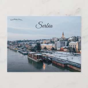 Een Uitzicht van Belgrado Servië Briefkaart