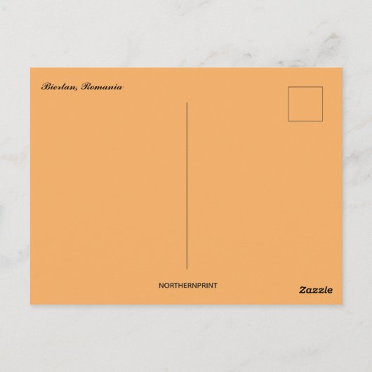 Een Uitzicht van Biertan Roemenië Briefkaart (Achterkant)