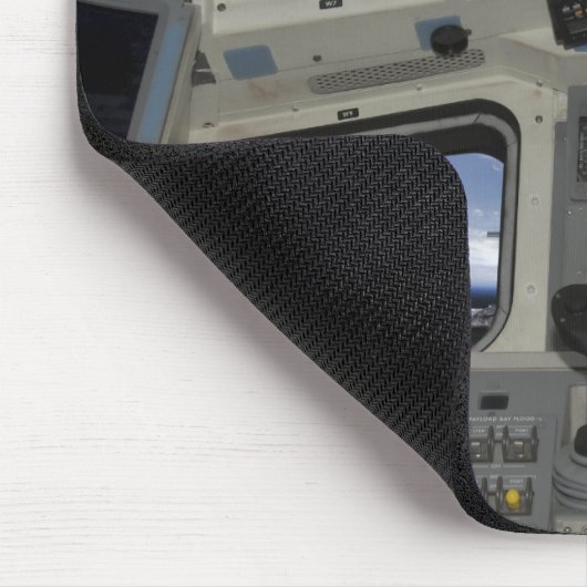 Een uitzicht van binnen in de stuurhut muismat (Hoek)