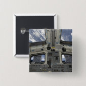 Een uitzicht van binnen in de stuurhut vierkante button 5,1 cm (Voorkant /achterkant)