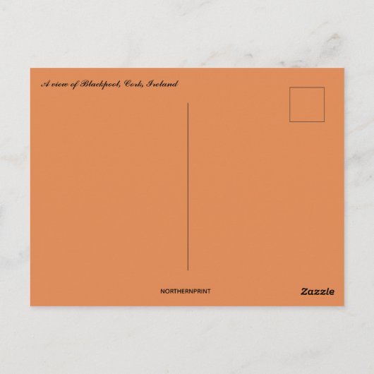 Een Uitzicht van Blackpool Cork Ierland Briefkaart (Achterkant)