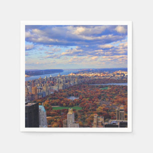 Een uitzicht van boven: Herfst in Central Park 01 Servetten