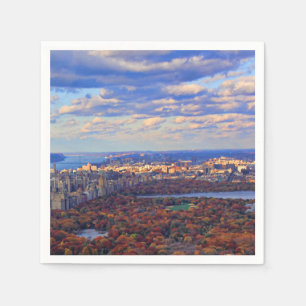 Een uitzicht van boven: Herfst in Central Park 01 Servetten