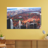 Een uitzicht van bovenaf: herfst in Central Park 0 Canvas Afdruk (Insitu (Woonkamer))