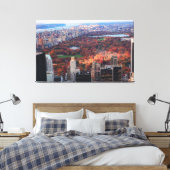 Een uitzicht van bovenaf: herfst in Central Park 0 Canvas Afdruk (Insitu (Slaapkamer))