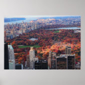 Een uitzicht van bovenaf: herfst in Central Park 0 Poster (Voorkant)