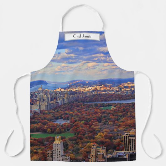 Een uitzicht van bovenaf: herfst in Central Park 0 Schort (Voorkant)