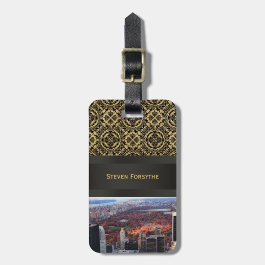 Een uitzicht van bovenaf: Najaar in Central Park 0 Bagagelabel (Voorkant verticaal)