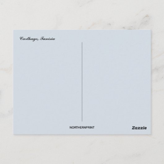 Een Uitzicht van Carthago Tunesië Briefkaart (Achterkant)